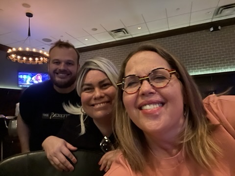 Three members of The Benefits Boss team out together after work