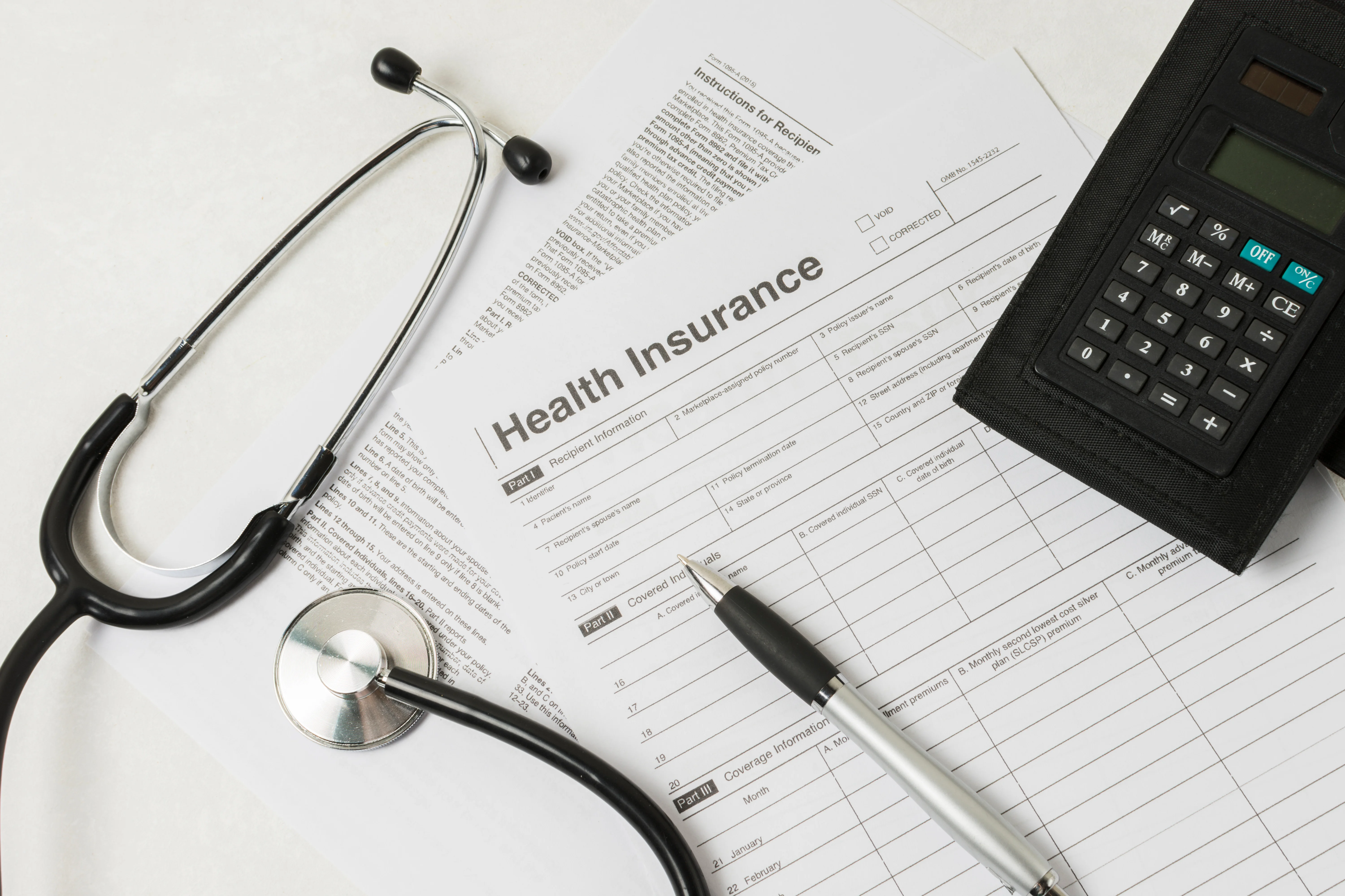 medical report with medical equipment